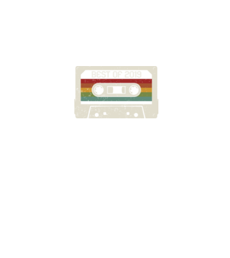 retro tape 2019 vintage model negru pe tricou