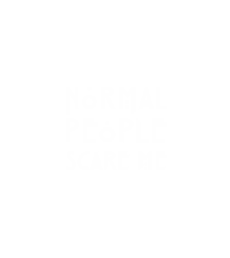 Normal people scare me model negru pe tricou