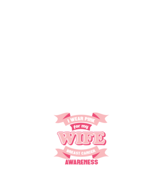 I wear pink for my wife model negru pe tricou