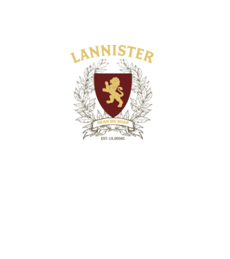 Lannister model alb pe tricou