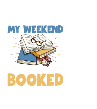 My weekend booked model negru pe tricou