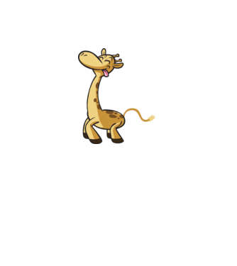 Giraffe model gri închis pe tricou
