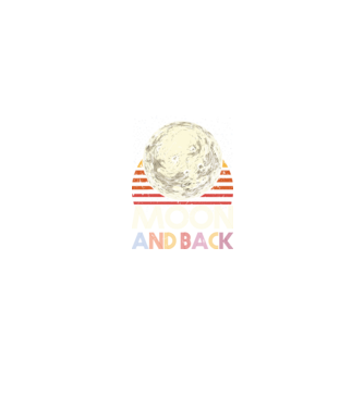 Retro vintage love you to the moon and back MOON model negru pe tricou