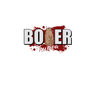 Bober Kurwa model negru pe tricou