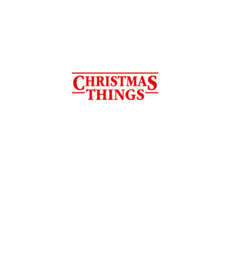 Christmas Things model negru pe tricou