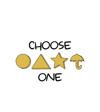 choose one squid game model alb pe tricou