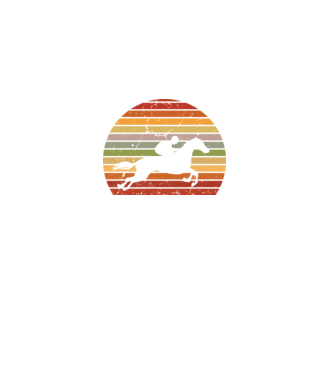 horse race model negru pe tricou