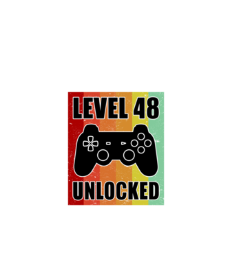 level 48 unlocked retro gamer model negru pe tricou