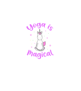 yoga is magical model negru pe tricou