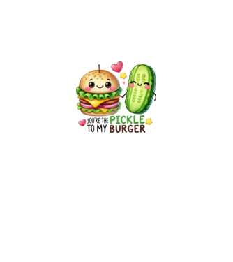 Pickle to my Burger model alb pe tricou