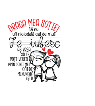 dragul meu soț javitott2411 model negru pe tricou