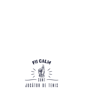 Fii calm, sunt JUCĂTOR DE TENIS model negru pe tricou