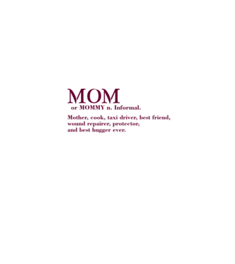 Mom definition model alb pe tricou