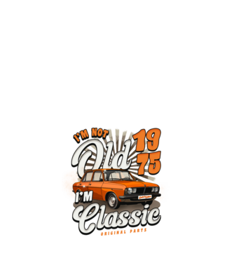 DACIA 1975 model alb pe tricou