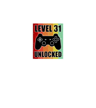 level 31 unlocked retro gamer model negru pe tricou