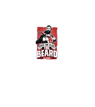 Have no fear the beard is here model alb pe tricou