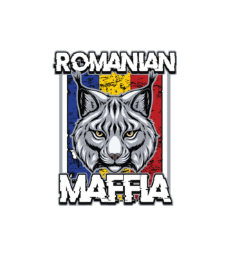 România maffia model alb pe tricou