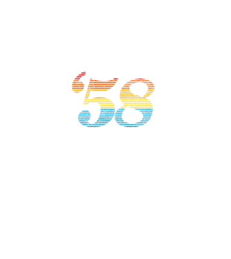 Retro Birthday 1958 model negru pe tricou