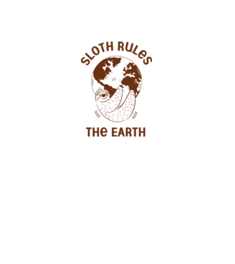 Sloth rules the world model alb pe tricou