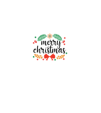 Merry christmas model alb pe tricou