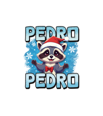 Pedro pedro retro xmas model nisipiu pe tricou