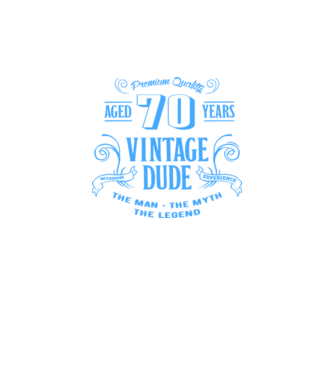 Vintage Dude - 70 model albastru regal pe tricou