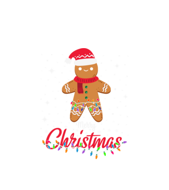 Merry christmas cookie model alb pe tricou