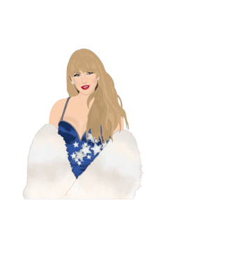 Taylor Swift blue model negru pe tricou
