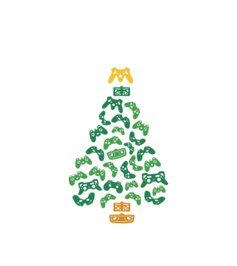 Gamer tree model alb pe tricou