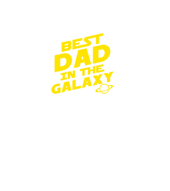 Best dad in the galaxy model negru pe tricou
