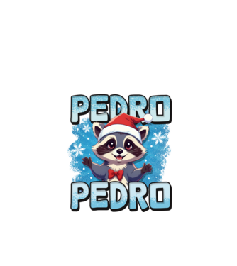 Pedro pedro retro xmas model negru pe tricou