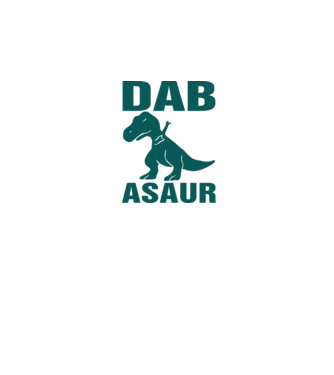 Dabasaur model negru pe tricou