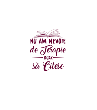 nu am nevoie de terapie, doar să citesc model alb pe tricou