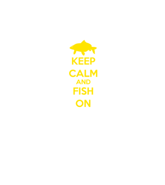 Keep calm and fish on model negru pe tricou