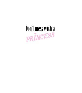 Princess model alb pe tricou