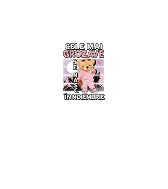 RETRO teddy fetişcană NOIEMBRIE model negru pe tricou