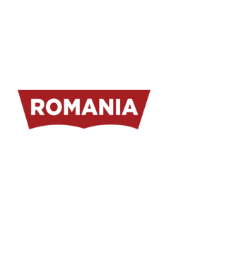 România levis model alb pe tricou
