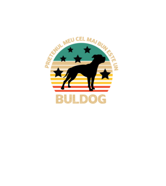 Prietenul meu cel mai bun este un buldog model turcoaz pe tricou