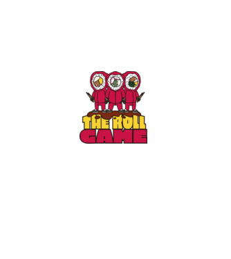 the roll game squid game model alb pe tricou