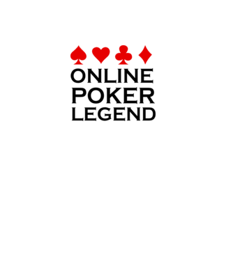Online Poker Legend model alb pe tricou