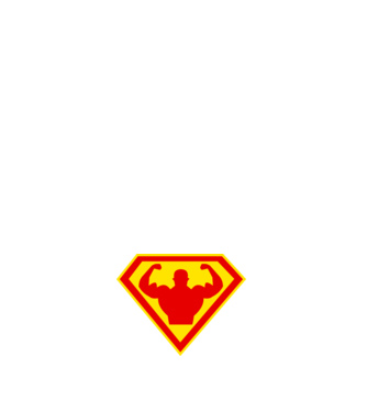 Superom model alb pe tricou
