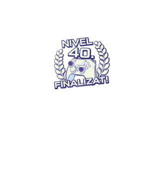 Nivel 40 finalizat! model negru pe tricou