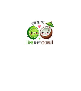 Lime to my Coconut model alb pe tricou