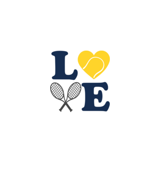 LOVE Tennis model roz deschis pe tricou