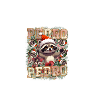 Pedro pedro flower xmas model alb pe tricou