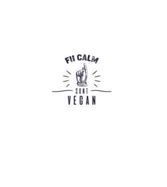 fii calm, sunt VEGAN model alb pe tricou