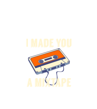 Mixtape model negru pe tricou