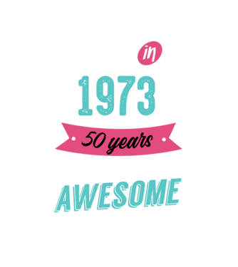 MADE IN 1973 model alb pe tricou