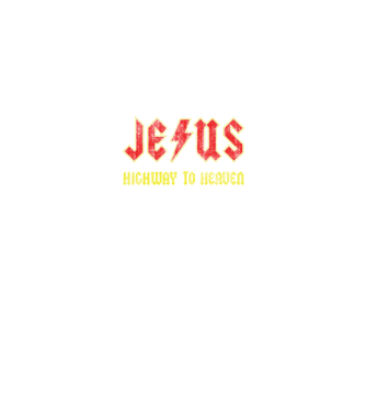 JESUS HIGHWAY TO HEAVEN model negru pe tricou
