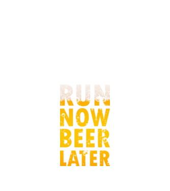 Run now beer later model negru pe tricou